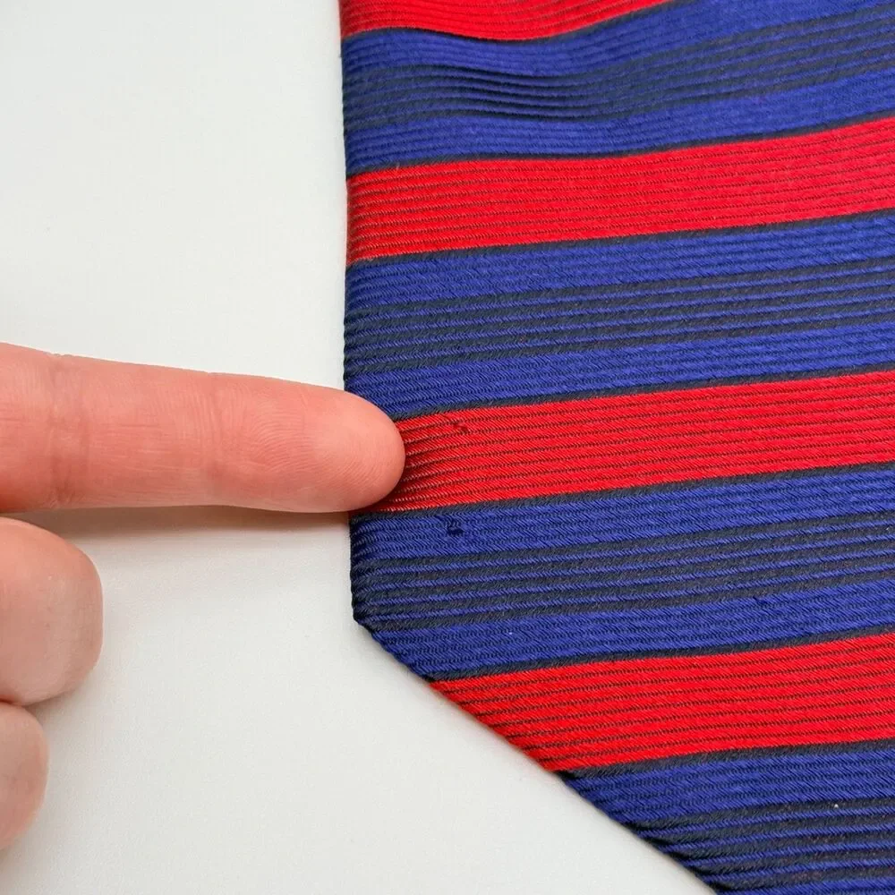 2 Tommy Hilfiger Blue Red Striped, Green Golf Print Silk Neck Men's Accessory